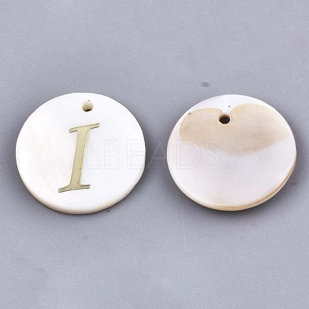 Natural Freshwater Shell Pendants SHEL-N027-04I-1