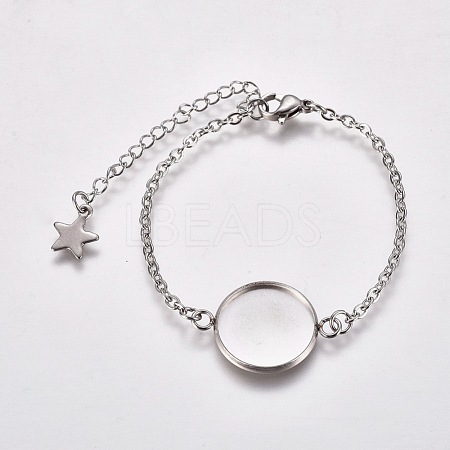 Tarnish Resistant 304 Stainless Steel Bracelet Making STAS-L248-006P-B-1