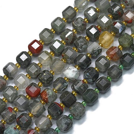 Natural African Bloodstone Beads Strands G-K389-A57-01-1