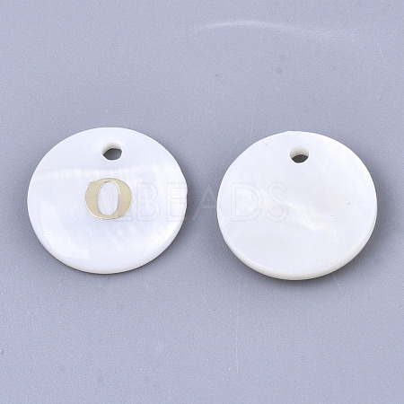 Natural White Shell Mother of Pearl Shell Charms X-SSHEL-N036-053O-1