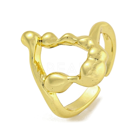 Brass Cuff Rings for Women RJEW-E294-05G-02-1