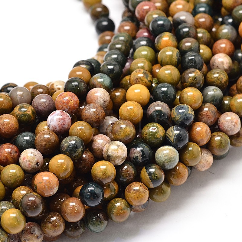 Natural Ocean Jasper Beads Strands - Lbeads.com