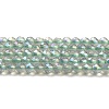 Electroplate Transparent Glass Beads Strands GLAA-H021-01A-FR07-2