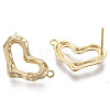 Brass Stud Earring Findings KK-R130-039B-NF-3