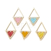 Glass Seed Beaded Pendants PALLOY-MZ01255-1