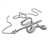 Snake Alloy Rhinestone Hair Cuff Pin PW-WG87173-01-3