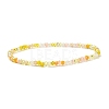 Faceted Round Glass Beads Stretch Bracelet for Teen Girl Women BJEW-JB07072-05-1