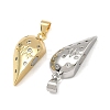 Valentine's Day Brass Micro Pave Clear Cubic Zirconia Split Pendants KK-A293-28A-G-2