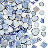 500G 4 Styles Handmade Porcelain Cabochons PORC-SP0001-25-1