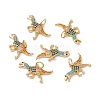 Rack Plating Brass Micro Pave Colorful Cubic Zirconia Pendants ZIRC-C040-48E-G-4