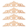 Olycraft Rubber Wood Carved Onlay Applique AJEW-OC0001-56-1