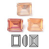 Electroplate K9 Glass Rhinestone Cabochons RGLA-M016-G04-AM-1