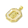 Real 18K Gold Plated Brass Micro Pave Cubic Zirconia Pendants KK-H472-14G-03-2