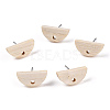 Ash Wood Stud Earring Findings EJEW-N017-011N-1