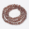 Electroplate Glass Beads Strands EGLA-A034-T4mm-J15-2