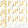24Pcs Brass Clip-on Earring Converters Findings KK-SP0001-16G-1