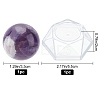 CRASPIRE 2Pcs 2 Style Natural Amethyst Crystal Ball DJEW-CP0001-09-2