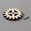Unfinished Wood Gear Sets AJEW-WH0258-672-2