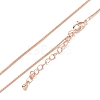 Brass Snake Chain Necklaces NJEW-K123-07RG-1