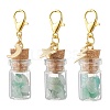 21Pcs 7 Styles Chakra Natural & Synthetic Gemstone Chips inside Glass Wishing Bottle Pendant Decoration HJEW-JM03307-3