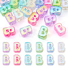 20Pcs UV Plating Transparent Acrylic European Beads OACR-TADJ0001-19B-1