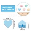 36Pcs 6 Colors Food Grade Eco-Friendly Silicone Beads SIL-NB0001-07-2