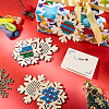 1 Bag Christmas Theme Wood Cross Stitch Kits WOOD-SC0002-23A-4