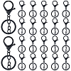 24Pcs Alloy Keychain Clasps KEYC-SC0001-82EB-1