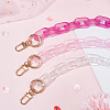 WADORN 3Pcs 3 Colors Pink Series Acrylic Cable Chain Bag Handles FIND-WR0007-71-3
