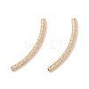 Brass Curved Tube Beads KK-A162-01G-01-2