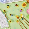 Sunflower Silicone Knitting Needle Point Protectors DIY-SC0024-02-4