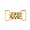 Brass Micro Pave Crystal AB Rhinestone Connector Charms FIND-WH0042-10G-1