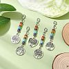 Alloy Tree of Life Pendant Decorations HJEW-JM02062-2