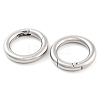 Non-Tarnish 304 Stainless Steel Spring Gate Rings X-STAS-Q032-1B-1