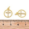 Brass Micro Pave Cubic Zirconia Pendants KK-C092-21A-G-3