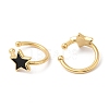 Star Enamel Cuff Earrings EJEW-G348-15G-3