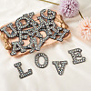 Alphabet Resin Rhinestone Patches DIY-TAC0005-45B-14