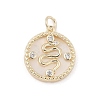 Brass Micro Pave Clear Cubic Zirconia Pendants KK-A207-05G-1