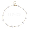 ABS Plastic Imitation Pearl Beaded Chain Necklaces NJEW-JN04329-1