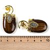 Natural Tiger Eye Pendants G-L524-17G-08-3