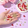 100Pcs 2 Styles Transparent Spray Painted Glass Beads GLAA-YW0005-14A-4