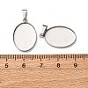 304 Stainless Steel Pendant Cabochon Settings STAS-D379-03B-P-3