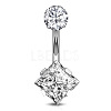 Clear Cubic Zirconia Belly Button Rings WG9960A-28-1