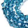 Transparent Electroplate Glass Beads Strands EGLA-A039-T4mm-A01-3