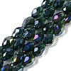 Transparent Electroplate Glass Beads Strands EGLA-N013-T10mm-B15-1