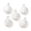 Acrylic Imitation Pearl Pendants PALLOY-JF02328-02-1