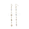 Handmade Natural Morganite Beaded Chains Earring & Necklaces Sets SJEW-JS01342-01-6