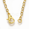 Brass Cable Chain Necklaces X-MAK-T006-05G-3