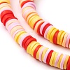 Handmade Polymer Clay Beads Strands CLAY-R089-6mm-T02B-16-6