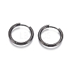 304 Stainless Steel Huggie Hoop Earrings EJEW-F111B-21mm-B-1